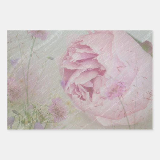 Peony und Wildblumen Geschenkpapier Set (Vorderseite 3)