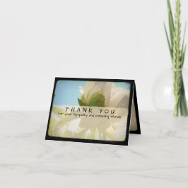 Peony Vintag Foto Beileid Vielen Dank Note Card 3 Dankeskarte