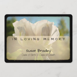 Peony Vintag Memorial Beileid Vielen Dank 4 Einladung