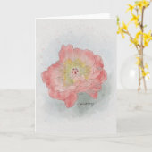 Peony Watercolor Card Karte (Gelbe Blume)