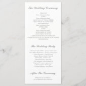 Peony Watercolor Floral Moderne Hochzeitsprogramme Programm (Rückseite)