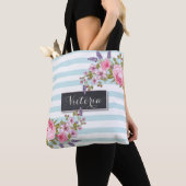 Peony Watercolor Floral Personalisierte Tasche (bl (Von Nahem)