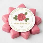 Peony Wax Melts Personalized Floral Sticker Label