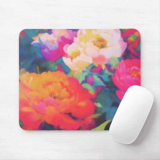 Peony Weck-Up Call Mousepad (Mit Mouse)