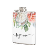 Peony Wedding Bridal Bachelorette Flachmann (Links)