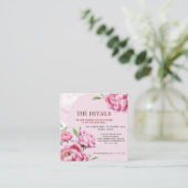 Peony Wedding Details for Wedding  Begleitkarte (Stehend Vorderseite)