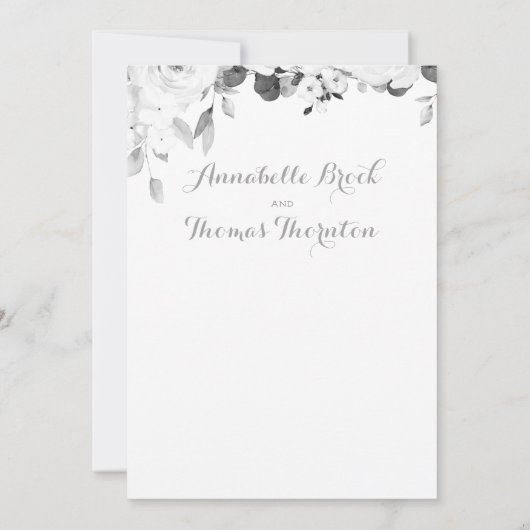 Peony Wedding Einladung (Rückseite)