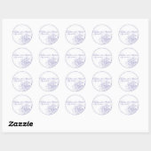 Peony Wedding Monogram Sticker (Blatt)