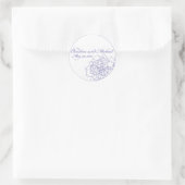 Peony Wedding Monogram Sticker (Tasche)