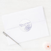 Peony Wedding Monogram Sticker (Umschlag)