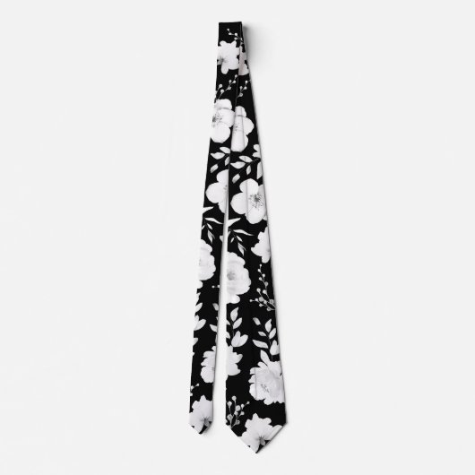 Peony Wedding Neck Tie Krawatte (Rückseite)