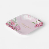 Peony Wedding Pappteller (Gewinkelt)