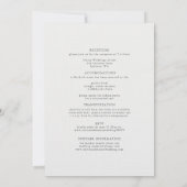 Peony Wedding Pink Rainbow Elegant Tux All in One Einladung (Rückseite)