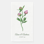 Peony Wedding Serviette (Vorderseite)