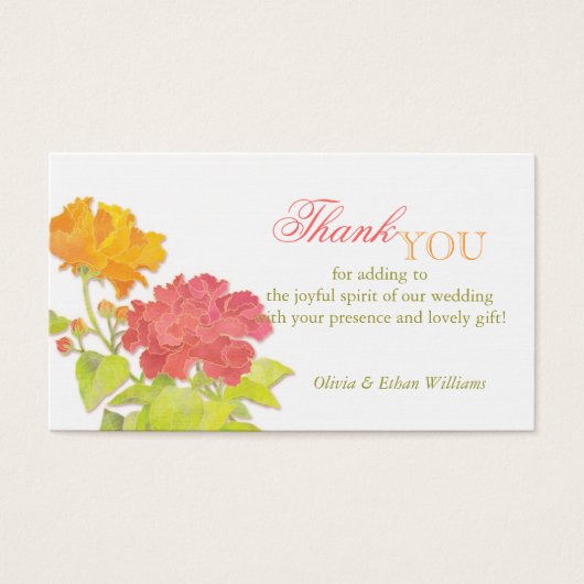 Peony Wedding Vielen Dank für Ihre Unterstützung T (Vorderseite)