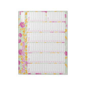 Peony Weekly Planner Notizblock (Rotiert)