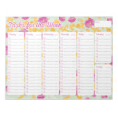 Peony Weekly Planner Notizblock (Vorderseite)