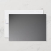 Peony White und Black mit anpassbarer Farbe RSVP Karte (Rückseite)