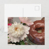 Peony with Chocolate Cake Postkarte (Vorne/Hinten)