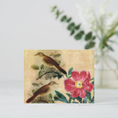 Peony with Nightingales Postkarte (Stehend Vorderseite)
