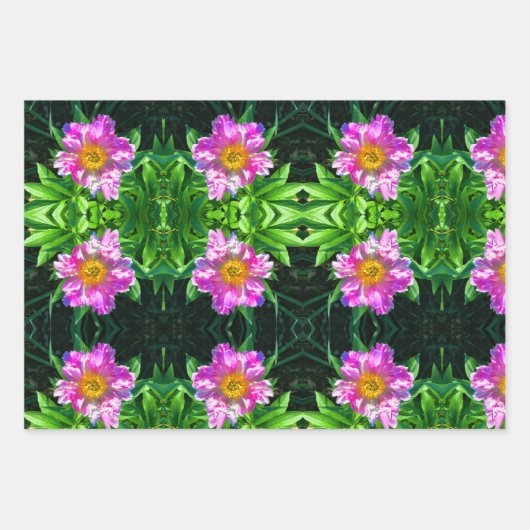 Peony Wrapping Paper, anpassbar Geschenkpapier Set (Vorderseite 2)