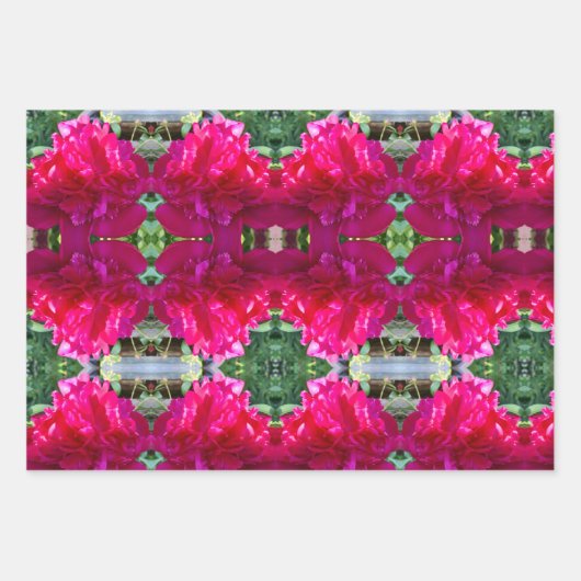 Peony Wrapping Paper, anpassbar Geschenkpapier Set (Vorderseite)