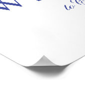 Peony Wreath Watercolor Willkommenstaufe Poster (Ecke)