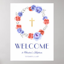 Peony Wreath Watercolor Willkommenstaufe