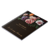 Peonys 1 Memorial Funeral Guest Book Spiral NB Notizblock (Linke Seite)