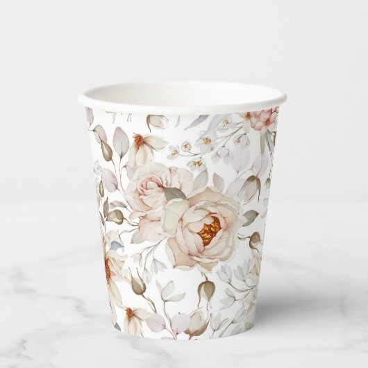 Peonys in Bloom Paper Cups Pappbecher (Vorderseite)