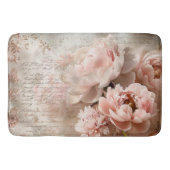 Peonys in rosa Pastellfarben Badematte (Vorderseite)