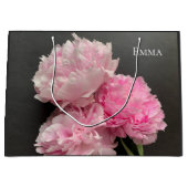 Peonys in rosa Tönen Große Geschenktüte (Vorderseite)
