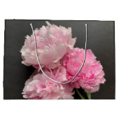 Peonys in rosa Tönen Große Geschenktüte (Rückseite)