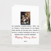 Peonys in Rosa und Weiß Karte (Rückseite)