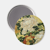 Peonys und Butterfly Magnet (Vorderseite/Rückseite)