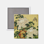 Peonys und Butterfly Magnet (Vorderseite/Rückseite)