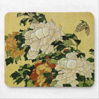 Peonys und Butterfly Mousepad