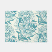 Peonys und Schmetterlinge blockieren Druck, Lagune Fußmatte (Vorderseite)