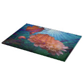 Peonys unter Wasser Schneidebrett (Ecke)