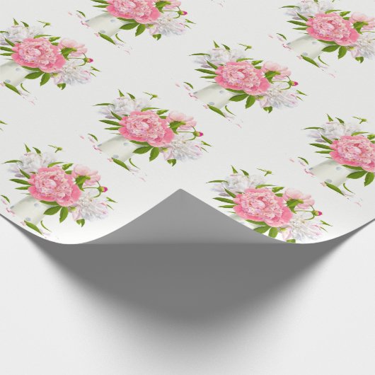 Peonys Wrapping Paper Geschenkpapier (Ecke)
