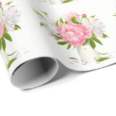 Peonys Wrapping Paper Geschenkpapier (Rolleneckpunkt)