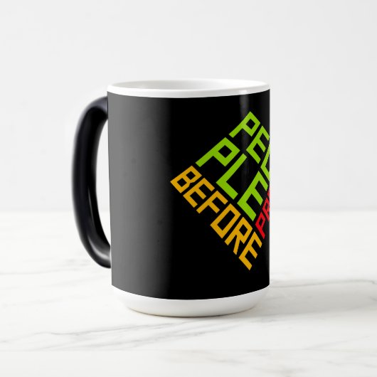 People Before Profit Activism Social Justice Equal Verwandlungstasse (Vorderseite Links)