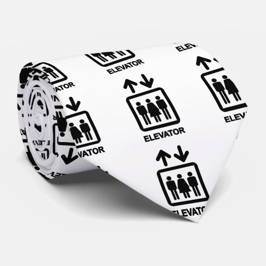 People Elevator Sign Krawatte (Gerollt)
