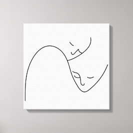 People Faces Lines Support Partner Leinwanddruck