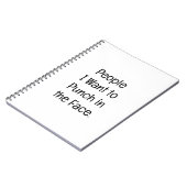 People I Want to Punch in the Face Notizblock (Linke Seite)