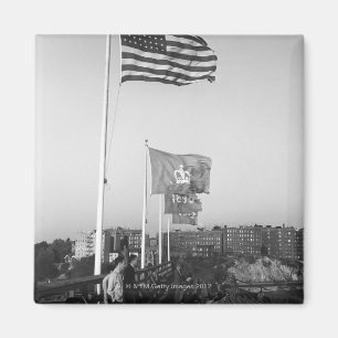 People in Bleachers Magnet