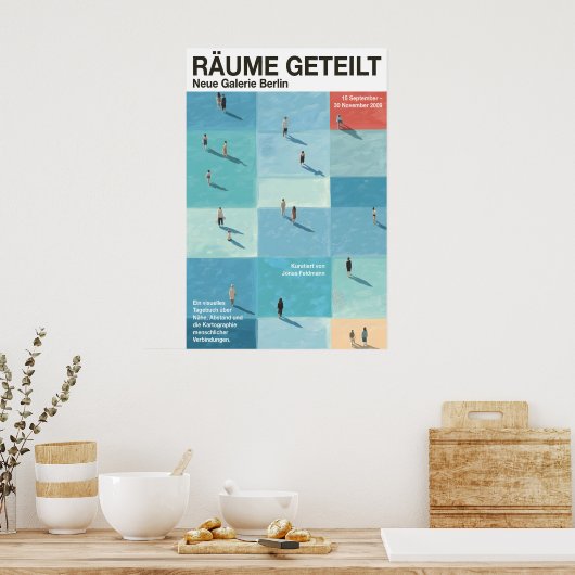 People in Grid Spaces Poster - Modern German (Küche)