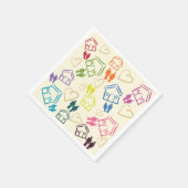 People Liebe Houses Napkins Serviette (Ecke)