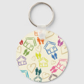 People Liebe Houses Schlüsselanhänger (Vorderseite)