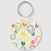 People Liebe Houses Schlüsselanhänger (Rückseite)